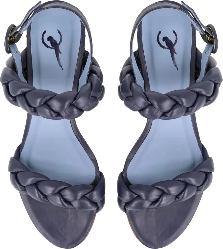 Braided-Strap Block-Heel Sandals - Image 4