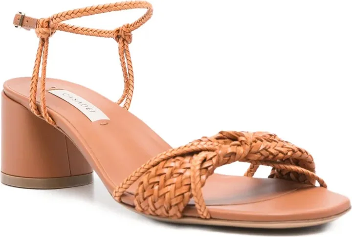 Braided-Strap Block-Heel Sandals - Image 2