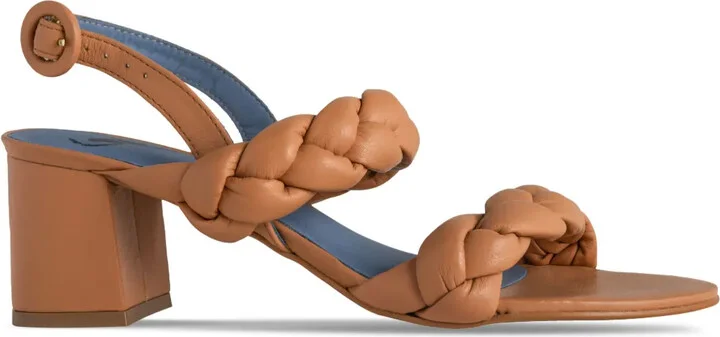 Braided-Strap Leather Sandals