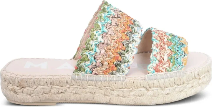 Braided-Strap Slide Sandals