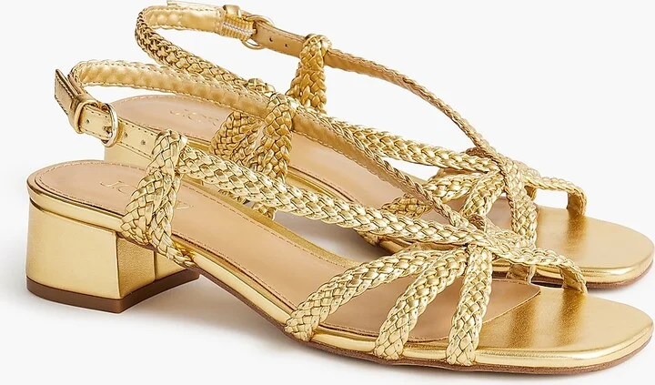 Braided strappy heels