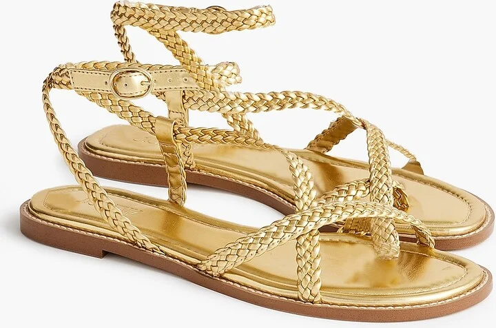 Braided strappy sandals