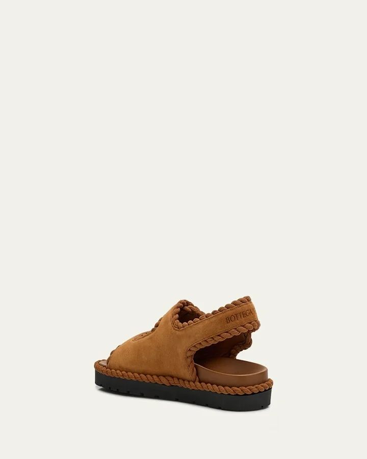 Braided Suede Grip Comfort Sandals - Image 2