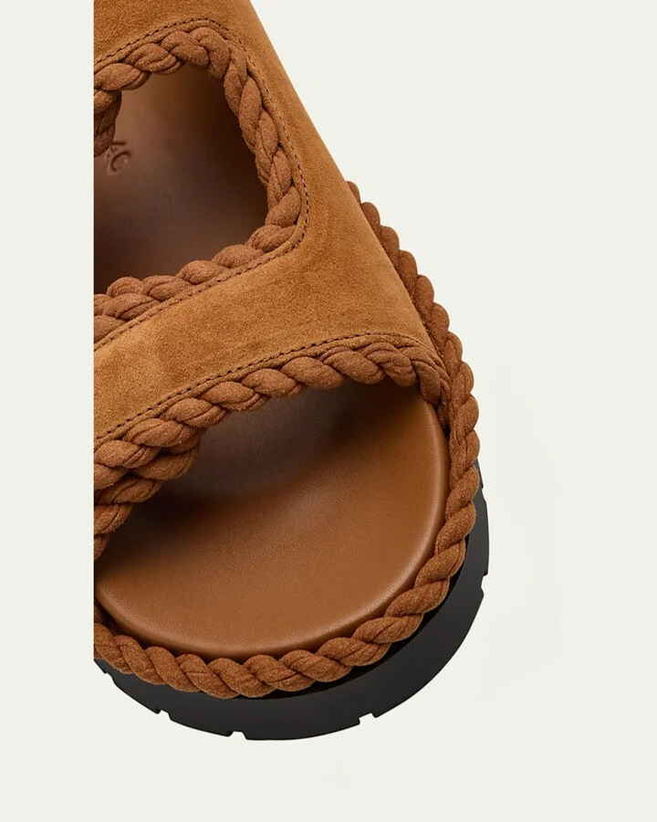 Braided Suede Grip Comfort Sandals - Image 8