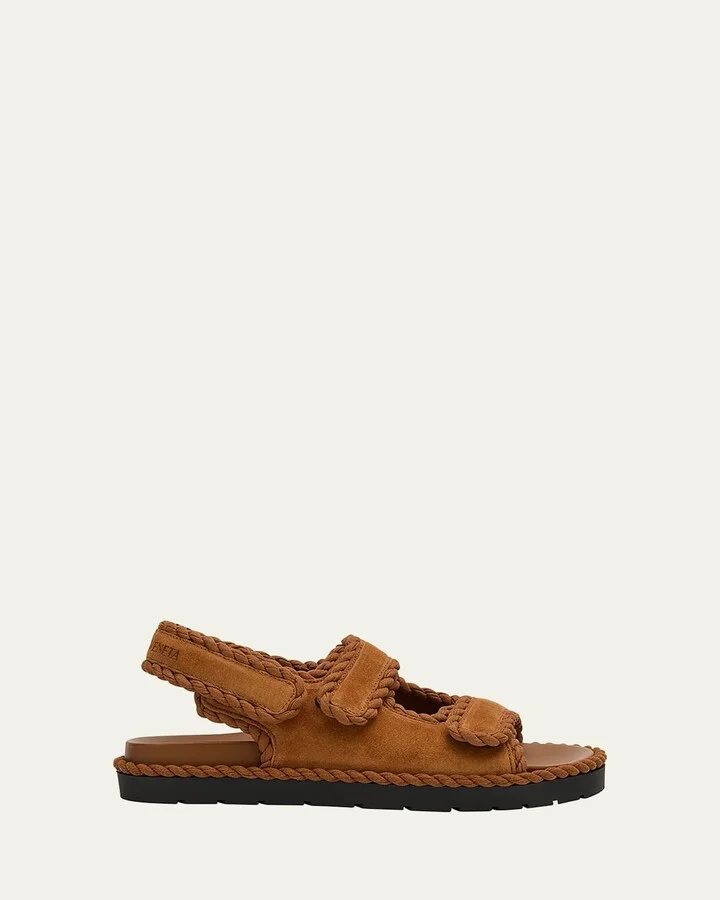 Braided Suede Grip Comfort Sandals