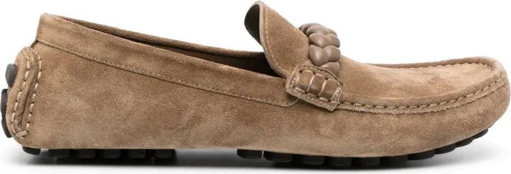 Braided Suede Loafers