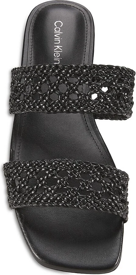Braided Textile Double-Band Slide Sandals - Image 5