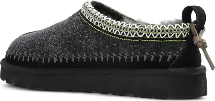 Braided-Trim Sheepskin Slippers - Image 2