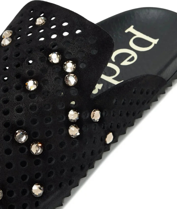 Braidy crystal-embellished perforated mules - Image 4