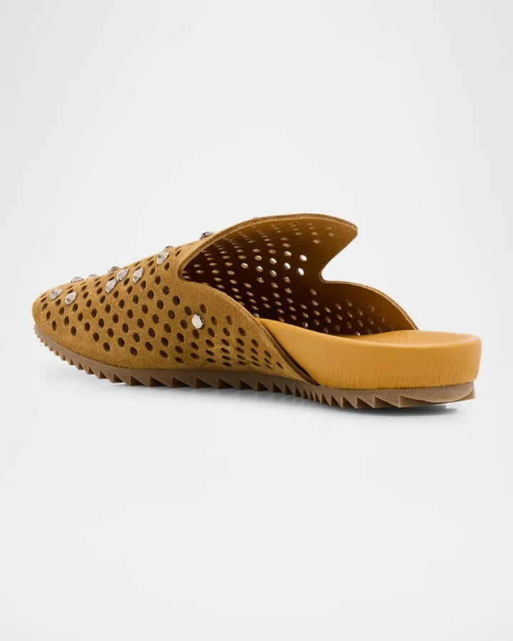 Braidy Crystal-Embellished Suede Clogs - Image 7