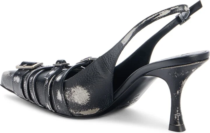 Brandan Buckled Pointed Toe Slingback Pump - Image 2