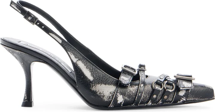 Brandan Buckled Pointed Toe Slingback Pump - Image 3