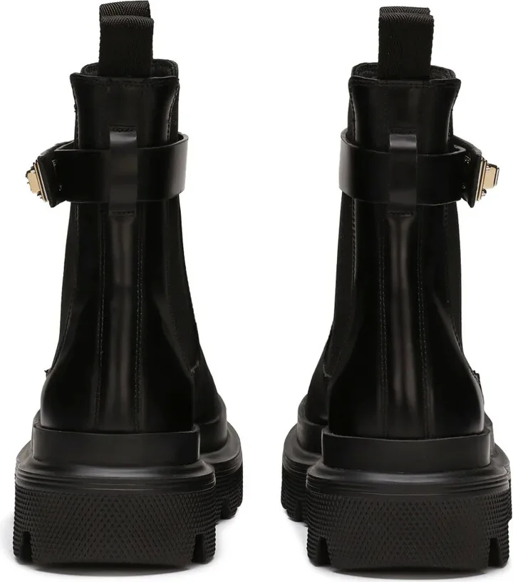 branded-strap leather Chelsea boots - Image 3