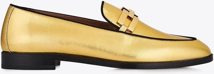 Brandi Logo Metallic Loafers