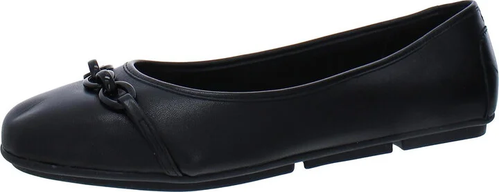 Brandi Womens Leather Chain Loafers