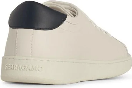 'brandy' White Leather Sneakers - Image 3