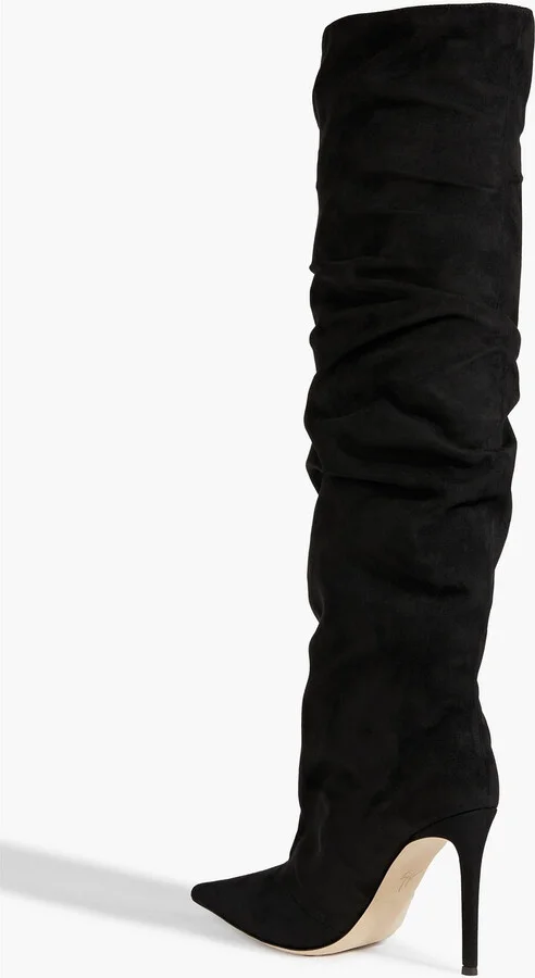 Braquel 105 gathered faux suede over-the-knee boots - Image 3