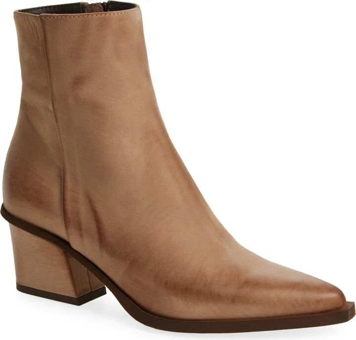 Braydie Block Heel Leather Bootie