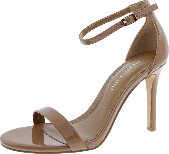 Brazen Womens Metallic Round Toe Heels