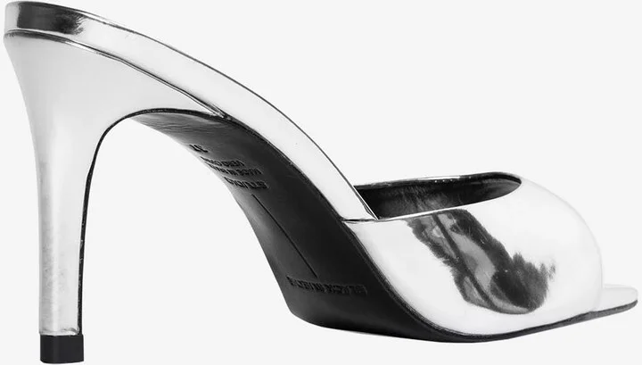 Brea 80 Metallic Leather Mules - Image 2