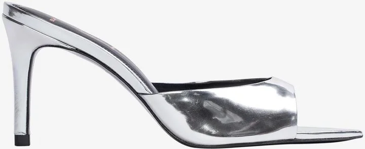 Brea 80 Metallic Leather Mules