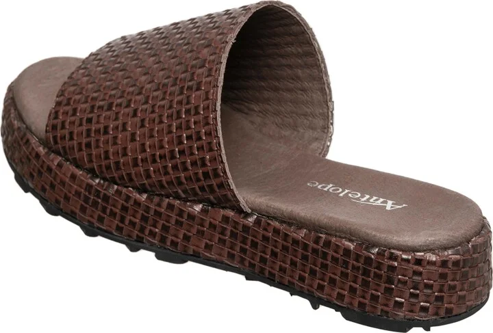 Brea Woven Leather Slide Sandal - Image 2