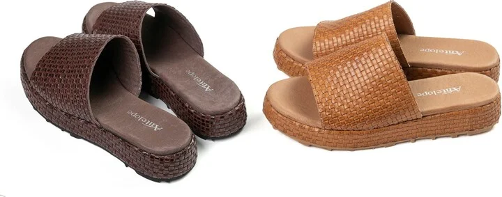 Brea Woven Leather Slide Sandal - Image 11