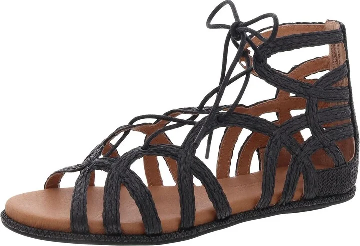 Break My Heart 3 Womens Leather Gladiator Sandals