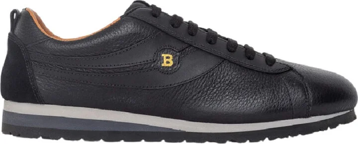 Bredy 6222737 Men's Black Deer Leather Sneakers
