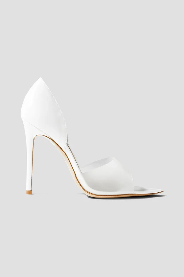 Bree 105 PVC-trimmed patent-leather pumps