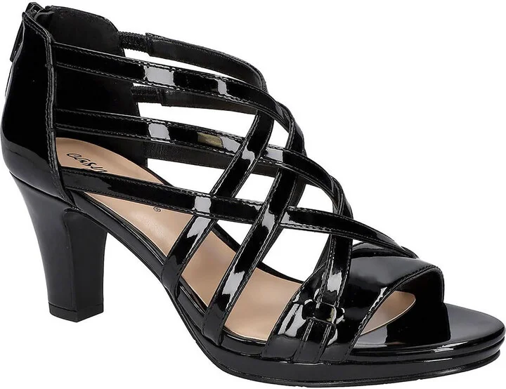 Bree Womens Patent Ankle Strap Heels