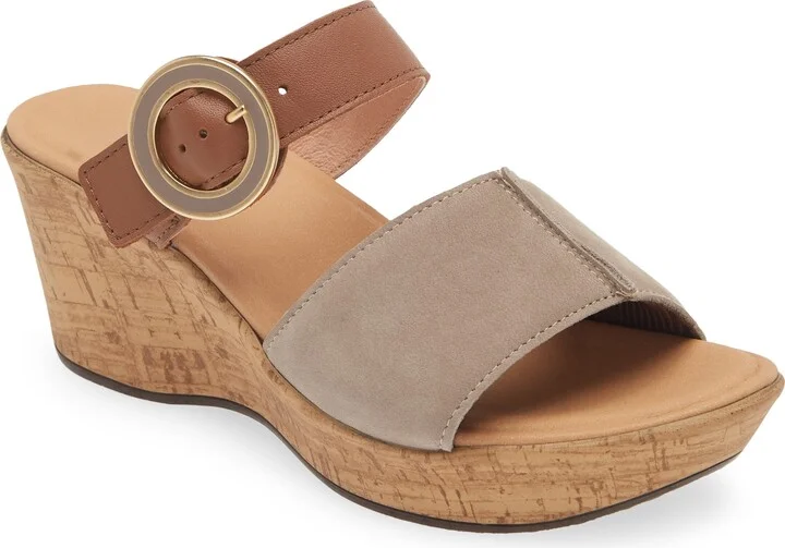 Stone Nubuck/ Caramel Leather