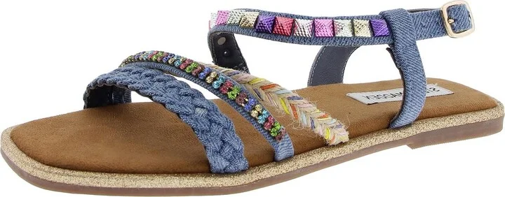 Breezy Womens Embellished Slingback Sandals