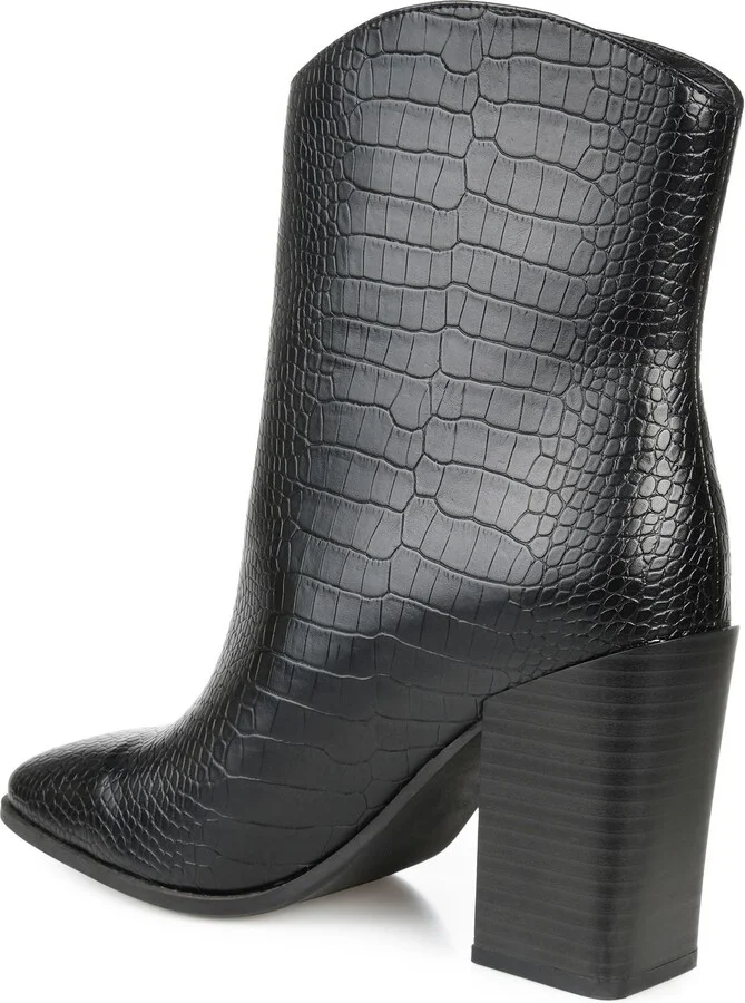 Brekkin Croc Embossed Tru Comfort Foam Western Bootie - Image 2