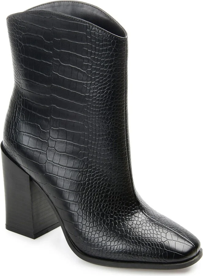 Brekkin Croc Embossed Tru Comfort Foam Western Bootie
