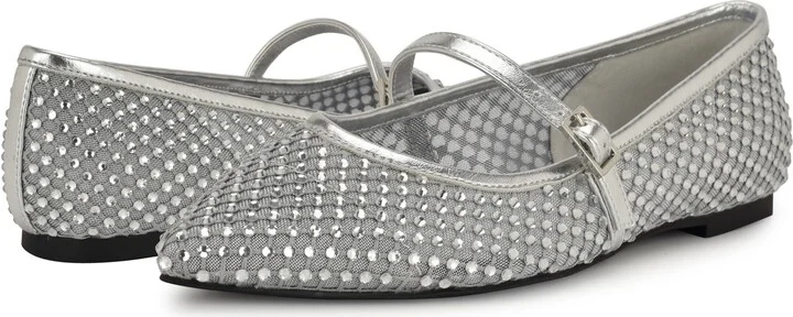 Bren Rhinestone Mary Jane Mesh Flat - Image 7