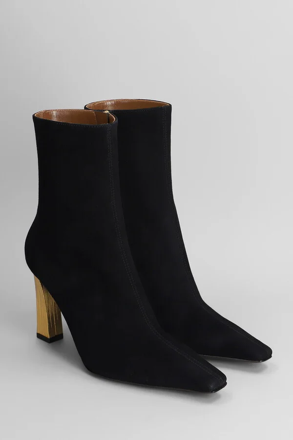Brenda 90 Tr High Heels Ankle Boots In Black Leather - Image 2