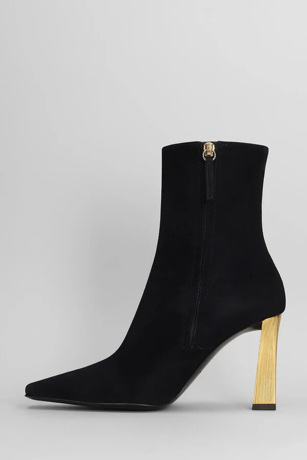 Brenda 90 Tr High Heels Ankle Boots In Black Leather - Image 3