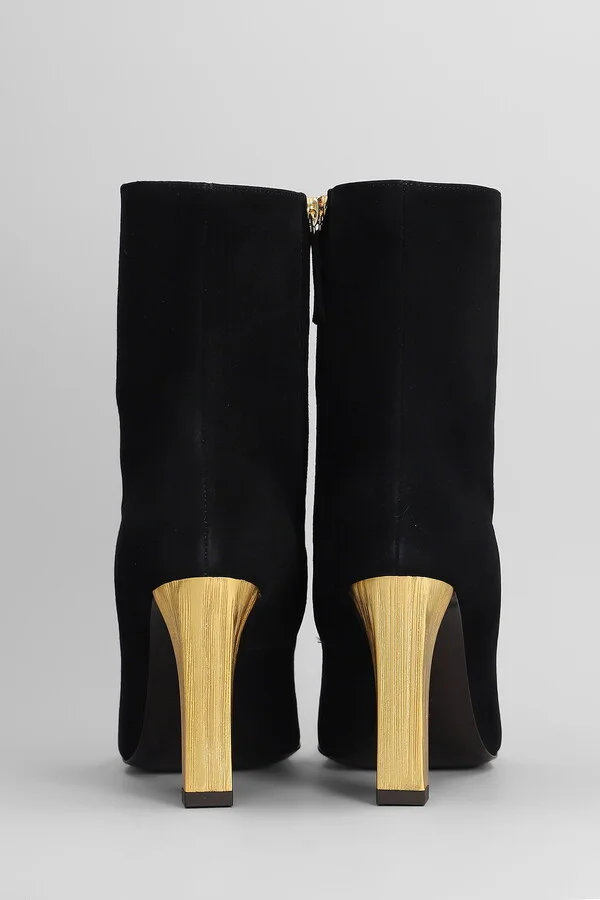 Brenda 90 Tr High Heels Ankle Boots In Black Leather - Image 4