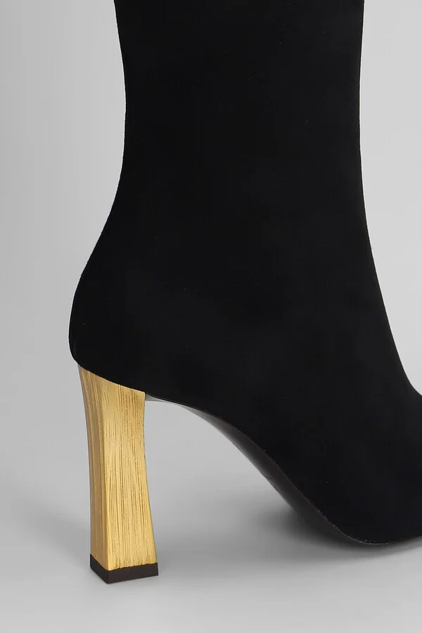 Brenda 90 Tr High Heels Ankle Boots In Black Leather - Image 5