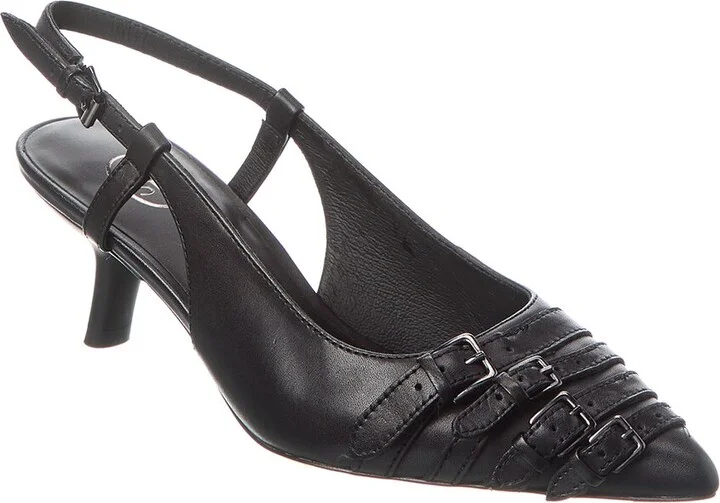 Brenda Leather Slingback Pump