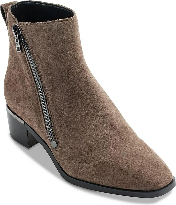 Brenlyn Womens Zipper Suede Ankle Boots