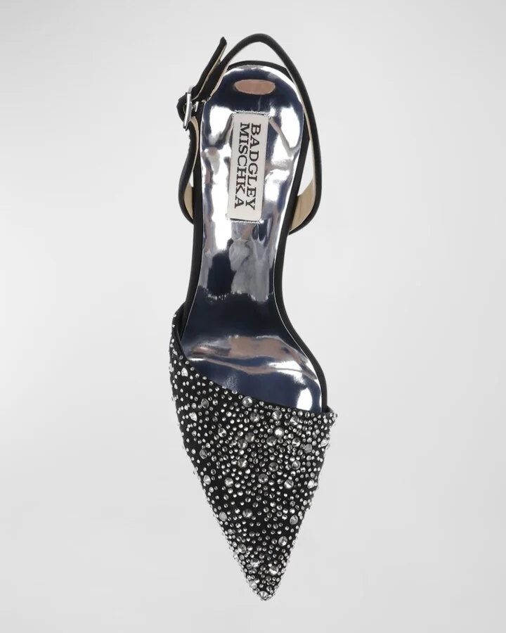 Brenna Embellished Silk Slingback Pumps - Image 2