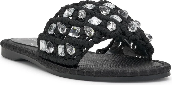 Brennara Crystal Embellished Slide Sandal