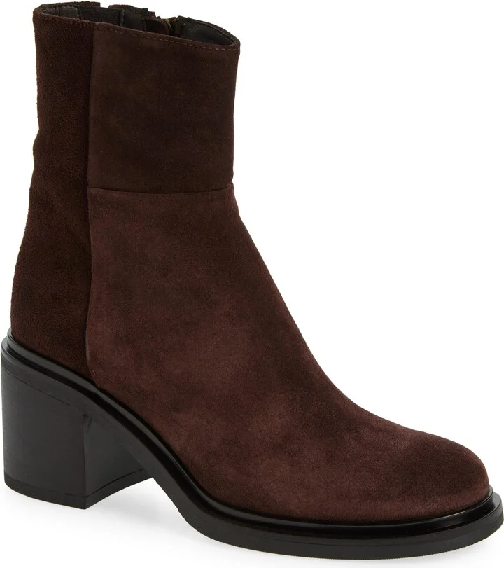 Brennen Genuine Suede Block Heel Bootie