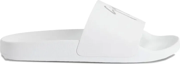 Brett logo-embellished leather slides - Image 4