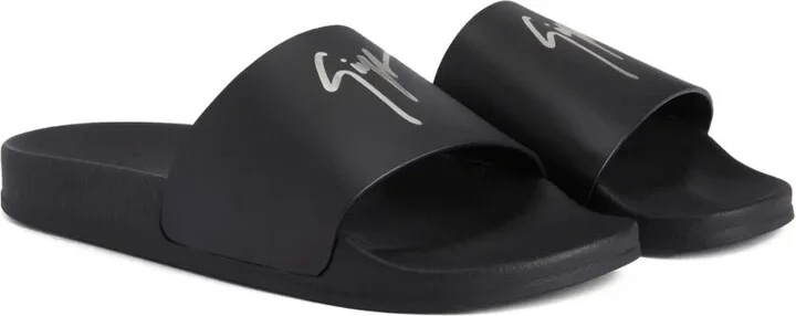 Brett signature-embellished leather sandals - Image 2