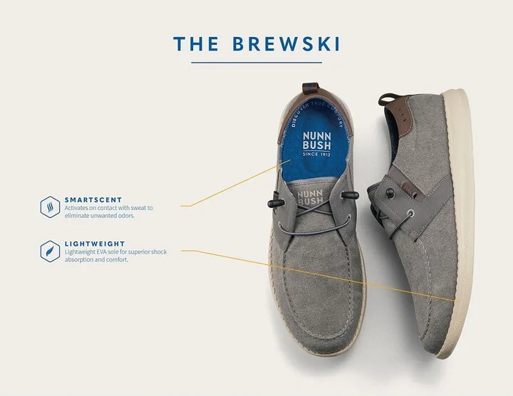 Brewski Moc Toe Canvas Shoe - Wide Width Available - Image 9