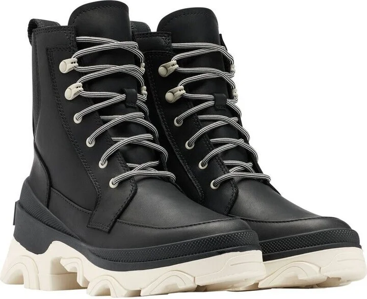 Brex 1951211-010 Women's US 6 Black Leather Lace Up Combat Boots EEE3675