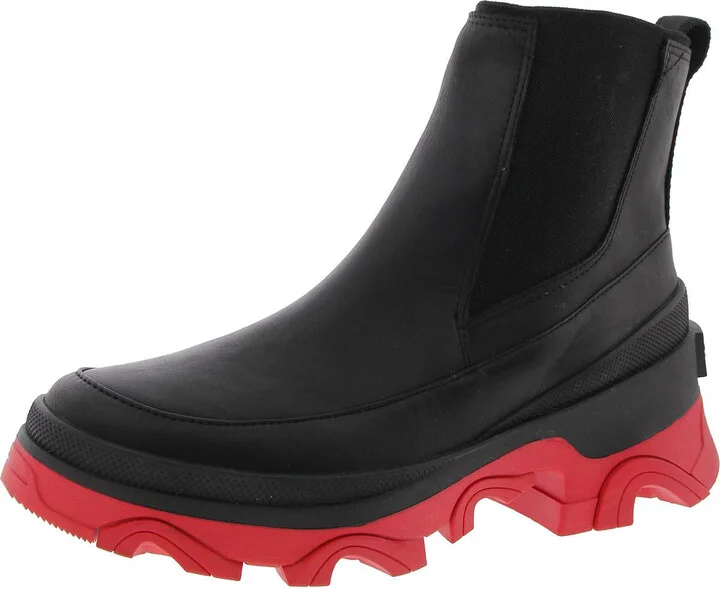Brex Womens Leather Slip On Chelsea Boots